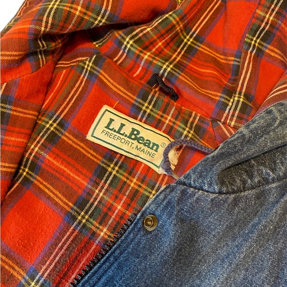 Vintage denim barn coat - flannel utility jacket - Picture 2 of 8